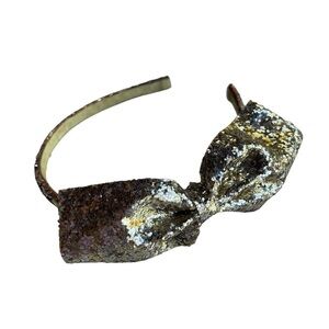 3/$20 ❤️ Gold Glitter Bow Headband OS Girl